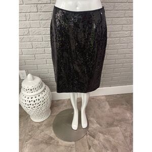 I.N.C International Concepts Black Sequin Skirt Size 8